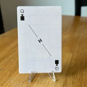 Chanel Collectible playing Card (Number 5 Bottle) Queen! With Display stand